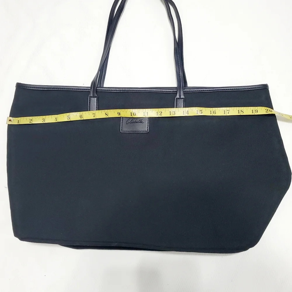 Cleobella Large Black Canvas Tote Shoulder Bag